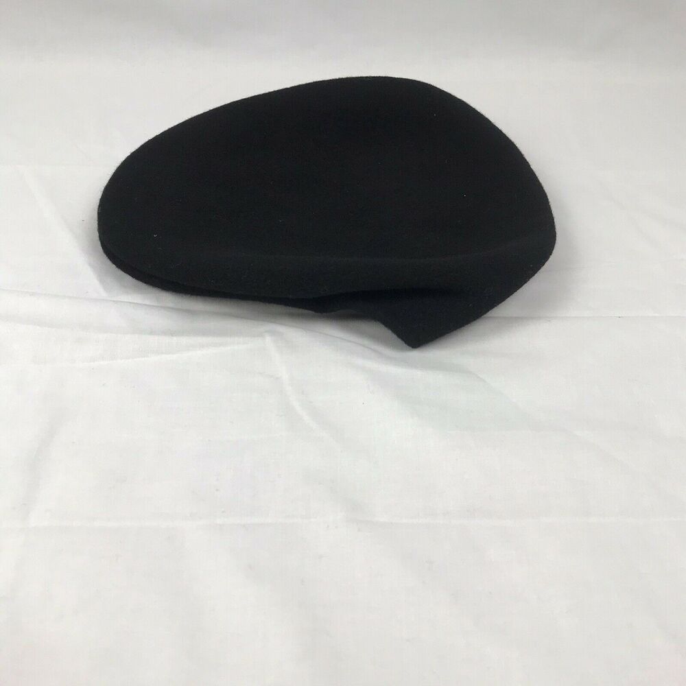 Kangol Black 504 100%‎ Wool Flat Cap Hat L